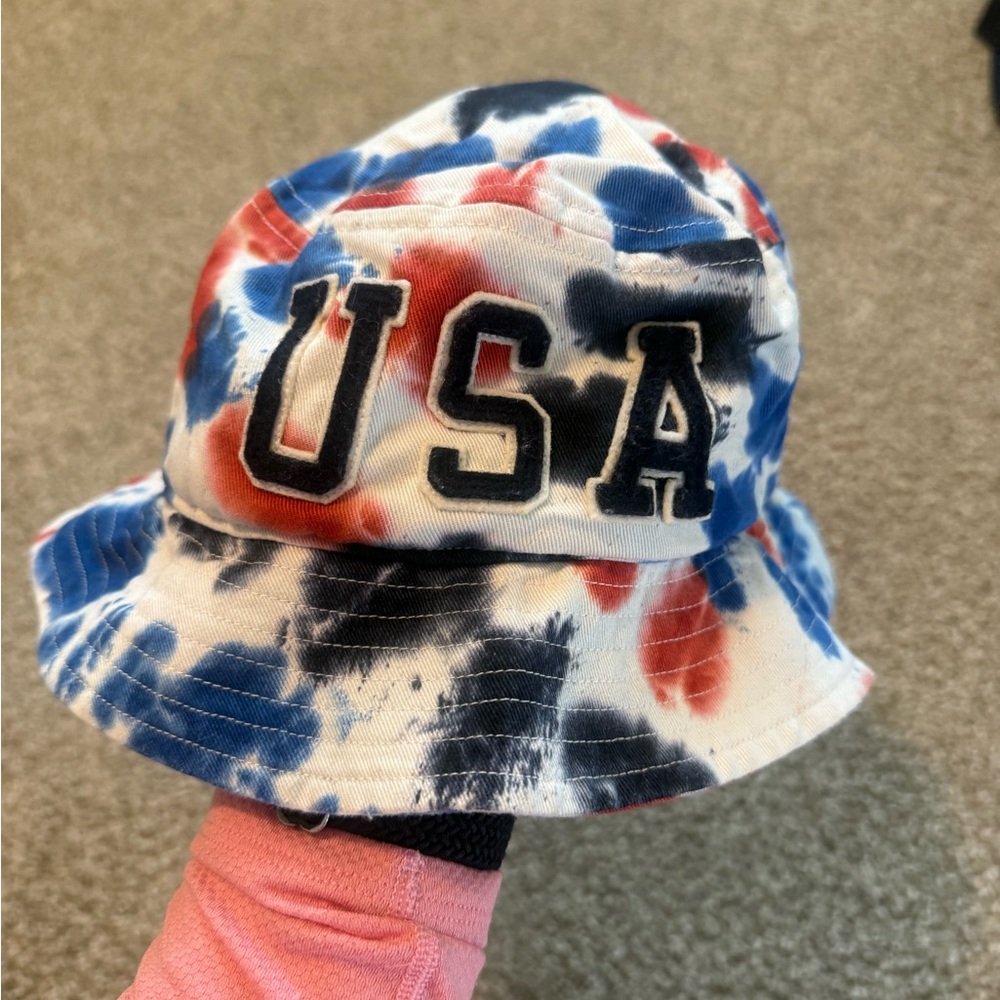 Polo Ralph Lauren USA Olympics tie dye red white and blue Bucket hat